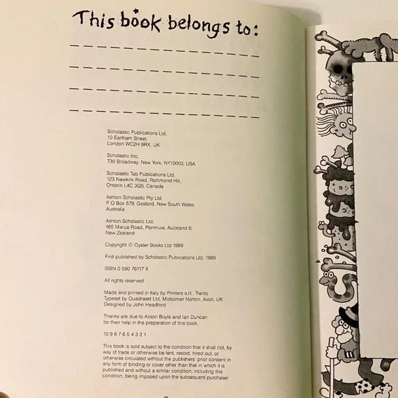 Vintage 1989 Monster Madness A Picture Puzzle Book  Hippo Books Scholastic - Picture 5 of 12